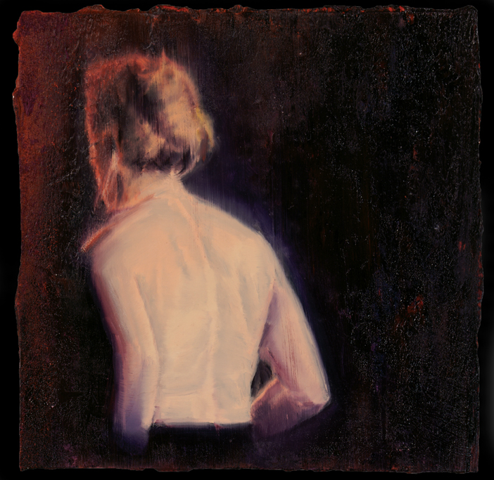 backstage, oil on canvas mounted on board, 35x35cm. 2013