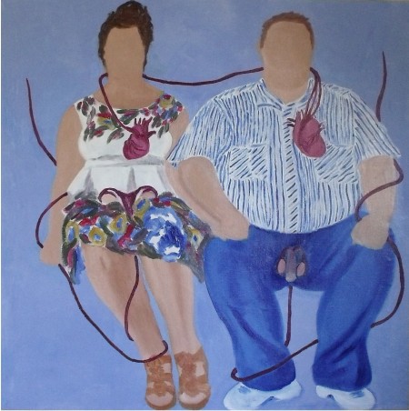 Fajgerné Dudás Andrea Gyereket szeretnék, 2014, o., v., 120x120 cm