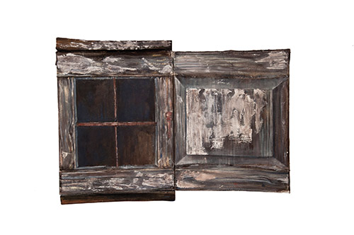 Ablak 1, 2013, vegyes technika, 62x88 cm