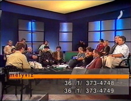 MÉLYVÍZ című televíziós műsor. Műsorvezető: Bojár Iván András, résztvevők: Klimó Károly, Keserű Katalin, Néray Katalin, Szentjóby Tamás, Csörgő Attila, Tímár Katalin, Maurer Dóra, Fehér László, Szirtes János, Várnagy Tibor, Kelemen Károly, Sturcz János, Bencsik Barnabás, Konkoly Gyula, Gál András